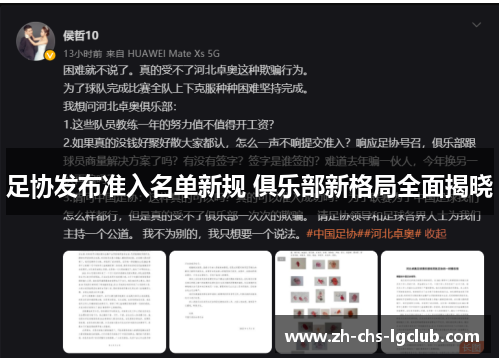 足协发布准入名单新规 俱乐部新格局全面揭晓